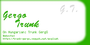 gergo trunk business card