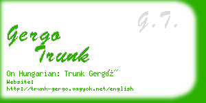 gergo trunk business card